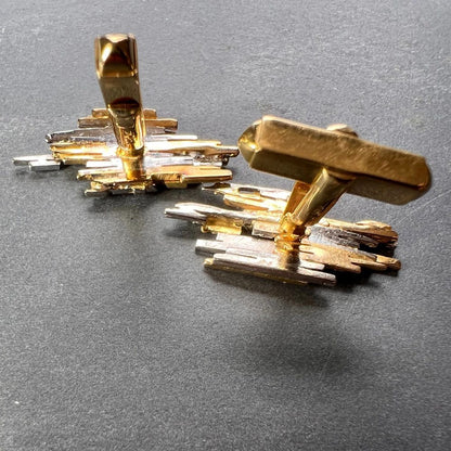 Vintage Charles de Temple Bi Colour Gold Cufflinks