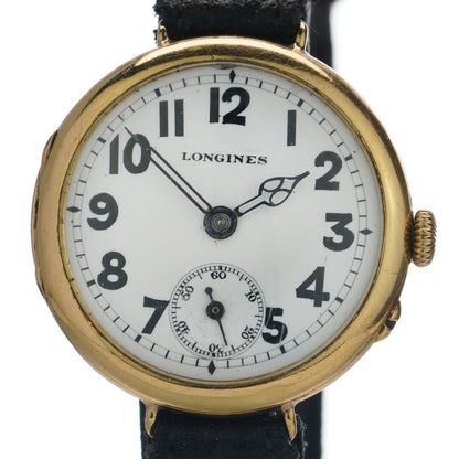 Vintage 1940s Longines 18ct Yellow Gold Military Watch