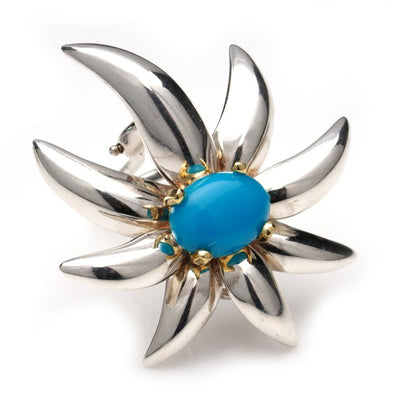 Tiffany and Co Turquoise Fireworks Clip On Earrings