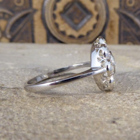 Contemporary Diamond Daisy Cluster Ring in Platinum, 1.70 carat total