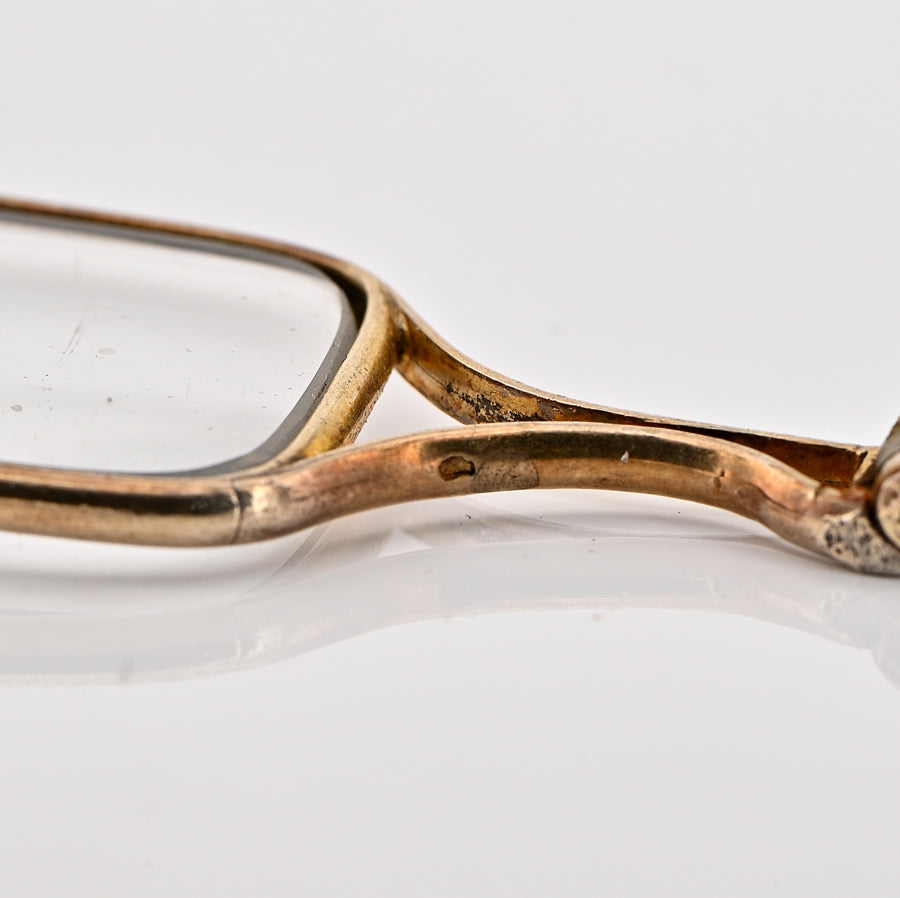 Victorian Antique 14ct Gold Snake Lorgnette Pendant