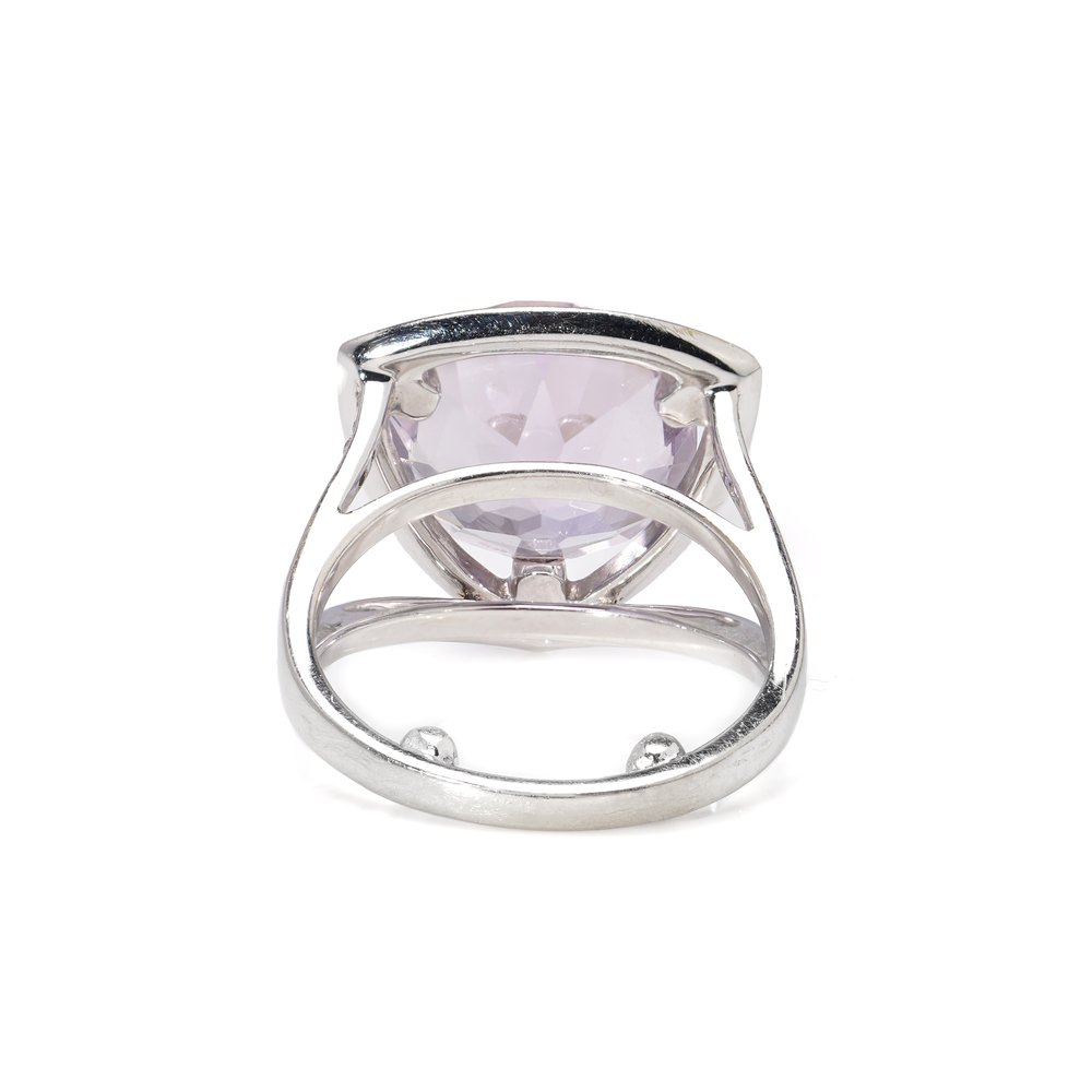 Mauboussin Pink Quartz and Diamond Cluster Ring