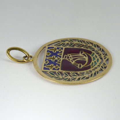 City of Paris Coat of Arms 18ct Gold and Enamel Charm Pendant