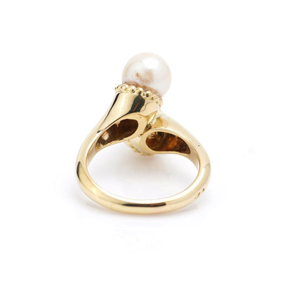 Vintage Van Cleef Arpels Freshwater Pearl Two Stone Ring
