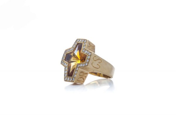 Stephen Webster Sex Drugs Rock and Roll Citrine and Diamond Ring