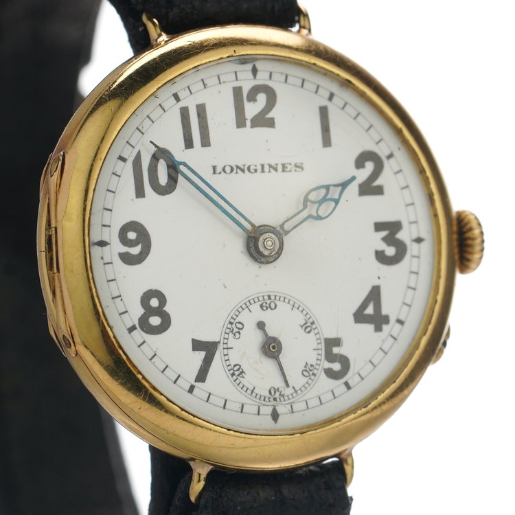 Vintage 1940s Longines 18ct Yellow Gold Military Watch