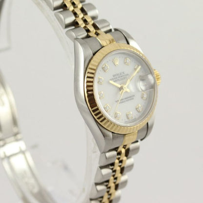 Rolex Lady Datejust 69173 Original Diamond Dial Watch, Box and Papers