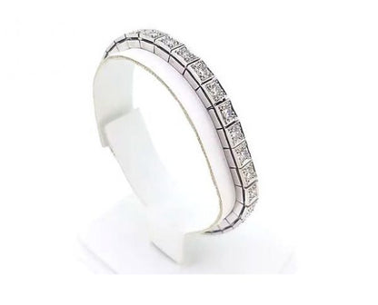 Classic 4.00 carat Diamond and 18ct White Gold Line Bracelet
