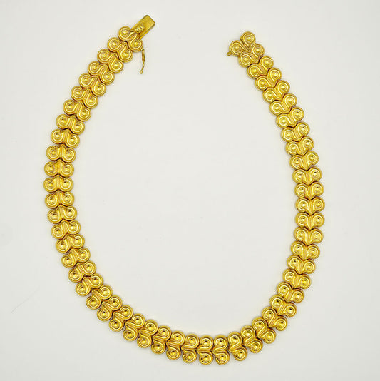 Ilias Lalaounis 18ct Yellow Gold Rams Horn Design Link Necklace