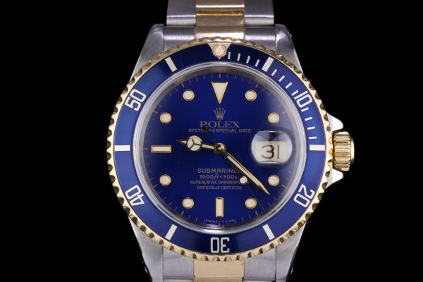 Rolex Submariner Date 16613 Steel and Gold Automatic Watch, 1990s