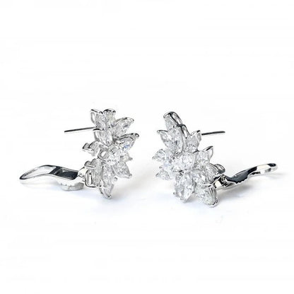 Fancy Diamond Cluster Earrings, 10.61 carat total, in platinum and 18ct white gold