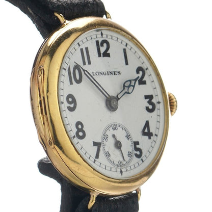 Vintage 1940s Longines 18ct Yellow Gold Military Watch
