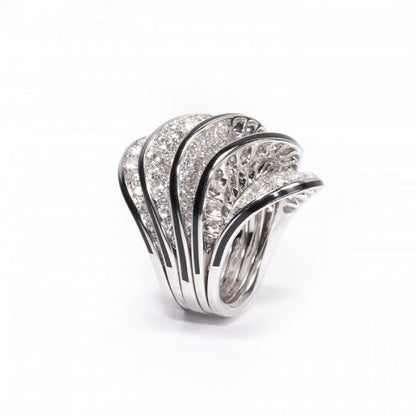 Cartier Paris Nouvelle Vague Diamond and Enamel Ring, 5.00 carats