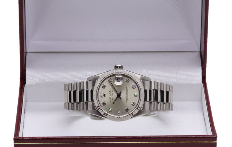 Rolex Datejust 68279 18ct White Gold and Diamond 31mm Midsize Watch