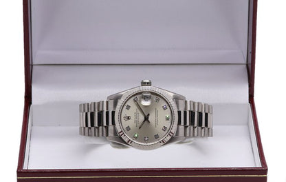 Rolex Datejust 68279 18ct White Gold and Diamond 31mm Midsize Watch