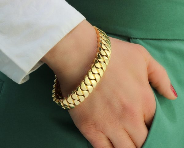 Cartier 18ct Yellow Gold Link Bracelet, with Original Cartier Box