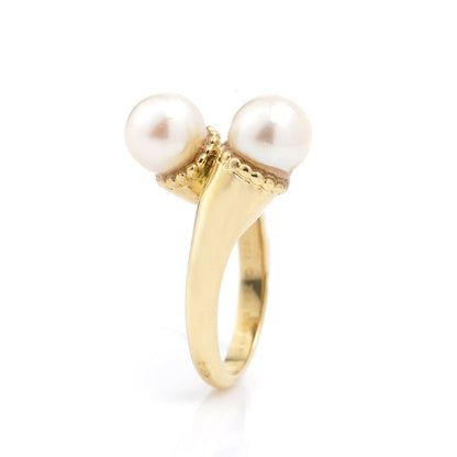 Vintage Van Cleef Arpels Pearl Crossover Ring