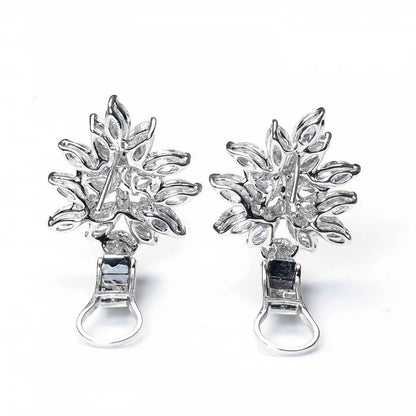 Fancy Diamond Cluster Earrings, 10.61 carat total
