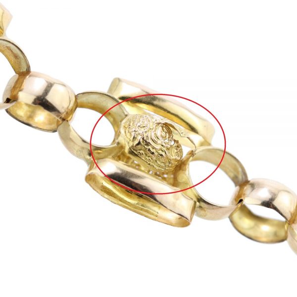 Antique Georgian 15ct Yellow Gold Fancy Link Chain Necklace