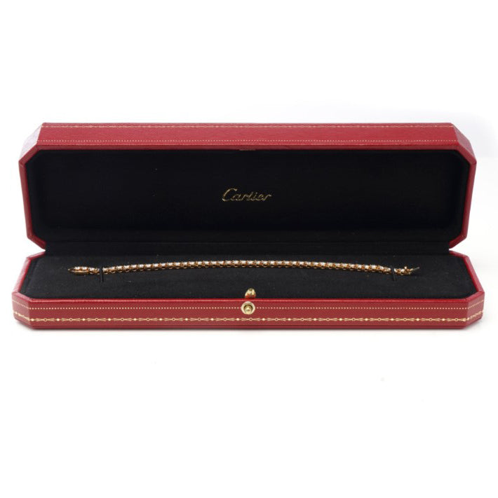 Cartier 4.60ct Diamond Line Tennis Bracelet in Cartier box