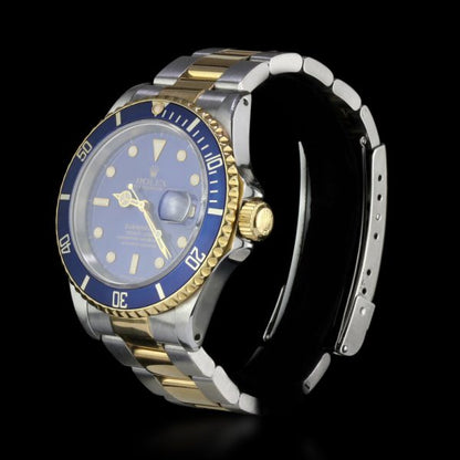 Vintage Rolex Submariner Date 16613 Steel and Gold Automatic Watch, Circa 1990s