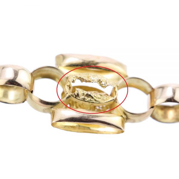 Antique Georgian 15ct Gold Fancy Link Chain Necklace