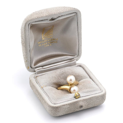 Vintage 1970s VCA Van Cleef Arpels Pearl Ring