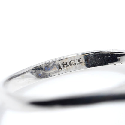 18ct White Gold Diamond and Sapphire Cluster Ring