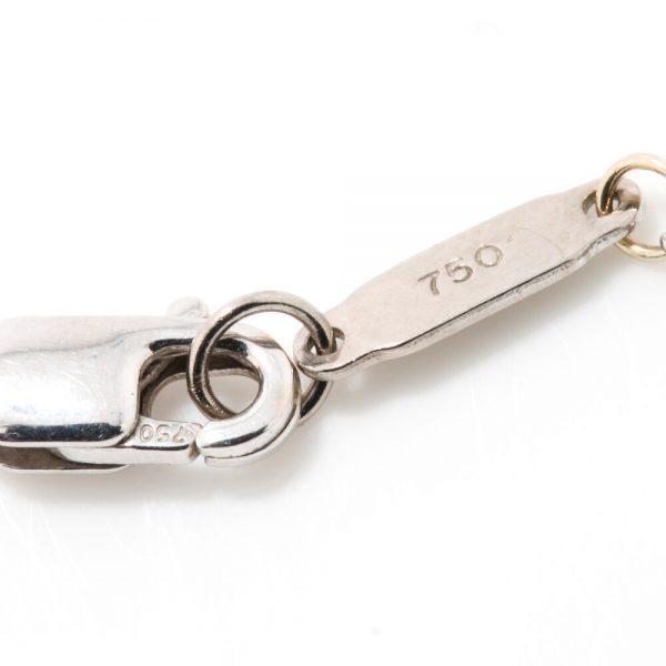 Tiffany and Co 18ct Yellow and White Gold Necklace with Heart Charm Pendant, Circa 2000s, in original Tiffany & Co travel pouch