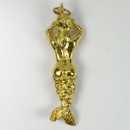 18ct Yellow Gold Articulated Mermaid Pendant Charm
