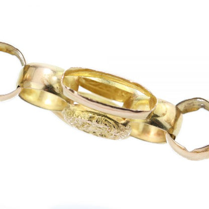 Antique Georgian 15ct Yellow Gold Fancy Link Chain Necklace