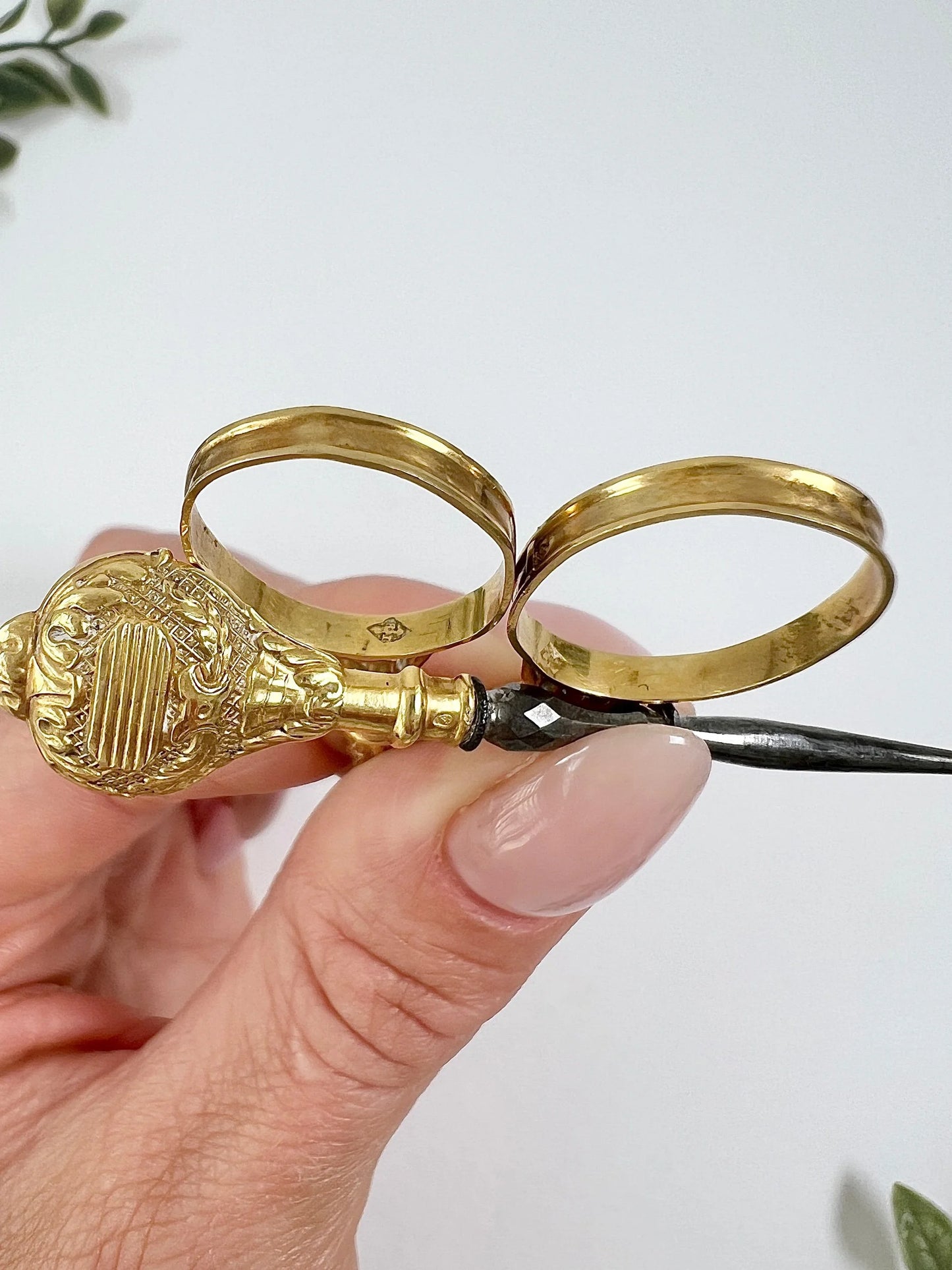Antique 18 ct Gold, French Stamped Etui Sewing Set