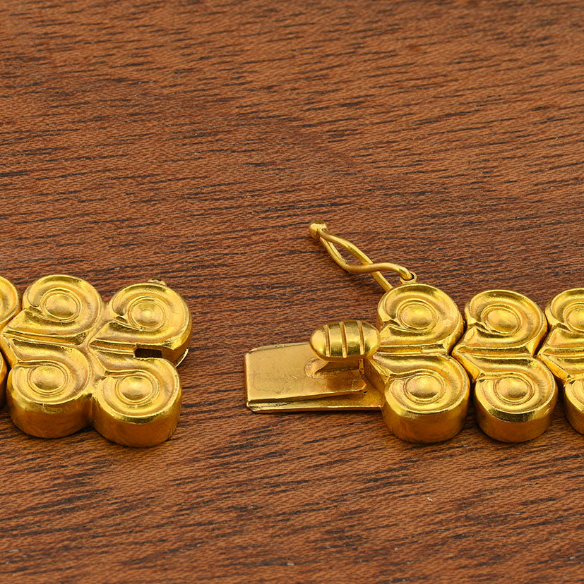 Ilias Lalaounis 18ct Yellow Gold Rams Horn Design Link Necklace