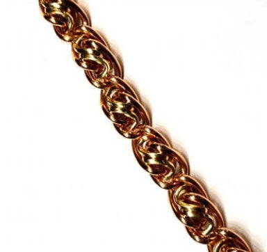 Vintage Bi Colour 18ct Gold Link Bracelet, Circa 1960
