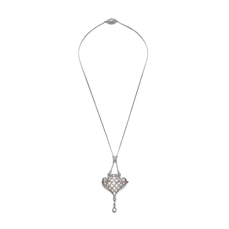 Cartier Edwardian 2.4ct Diamond Pendant Brooch