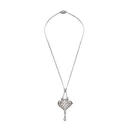 Cartier Edwardian 2.4ct Diamond Pendant Brooch
