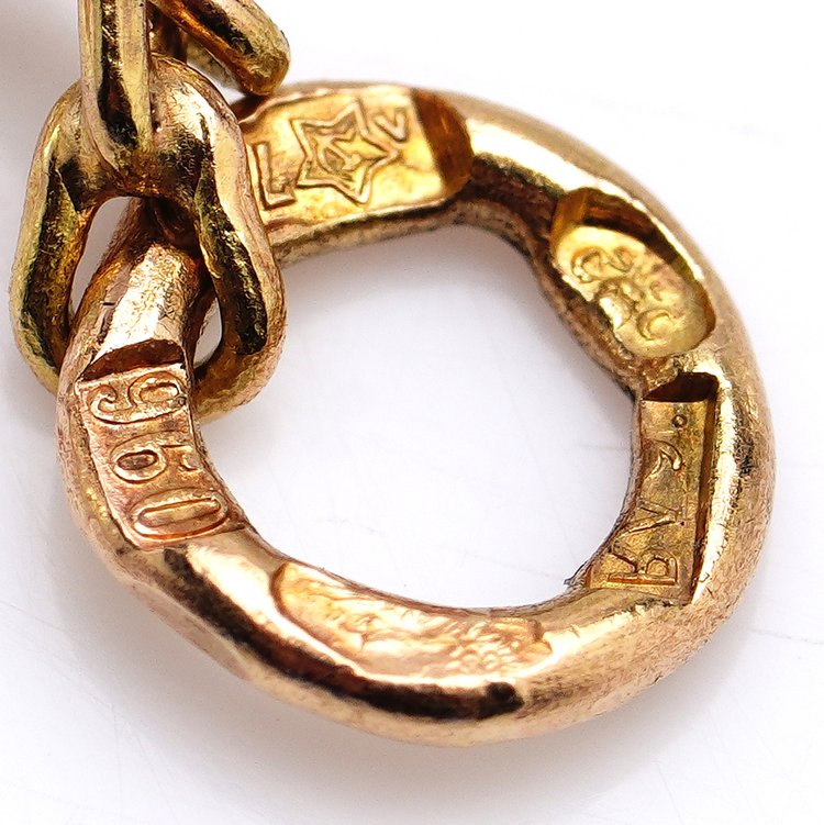 Vintage Gold and Blue Enamel Russian Egg Necklace