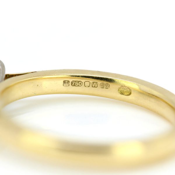 Emerald and Diamond Three Stone Ring in 18ct Yellow Gold