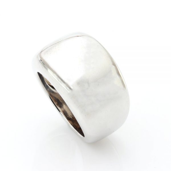 Cartier 18ct White Gold Dome Ring with Box, Circa 1997