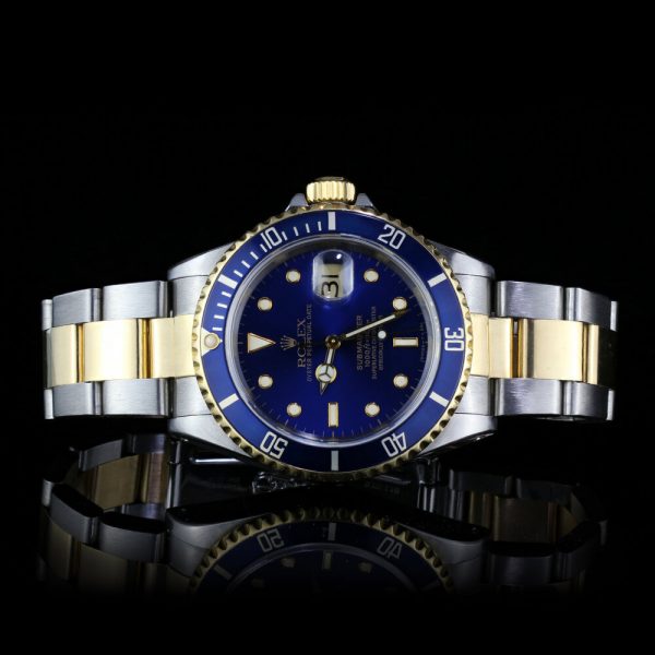 Rolex Submariner Date 16613 Steel and Gold Automatic Watch, Circa 1990s