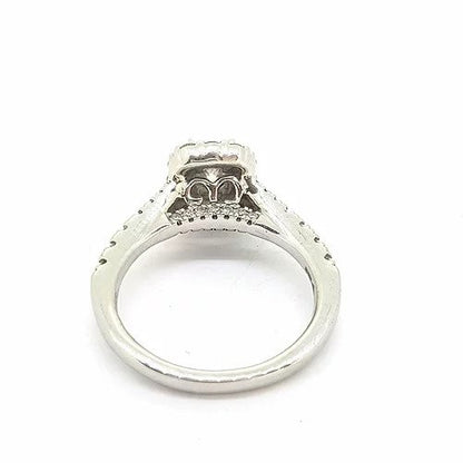 Princess Cut Diamond and Platinum Cluster Ring, 0.85 carats