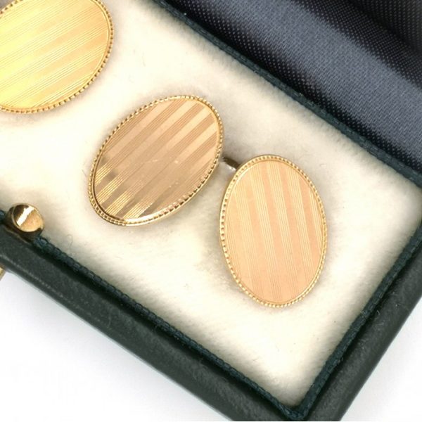 Bailey Banks and Biddle Gold Cufflinks, Circa 1955