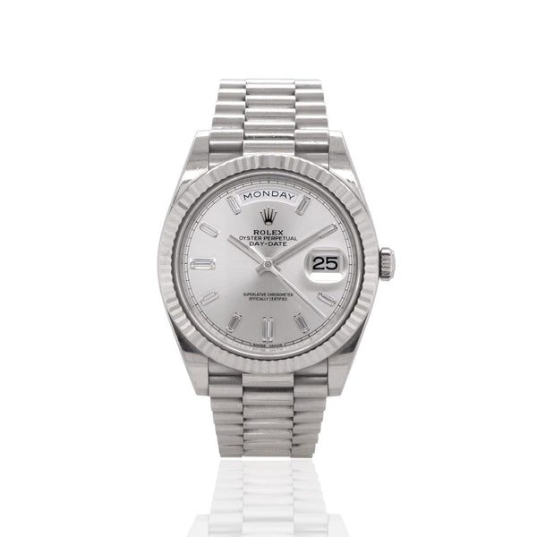 Rolex Oyster Perpetual Day Date Diamond 18ct White Gold Automatic Watch