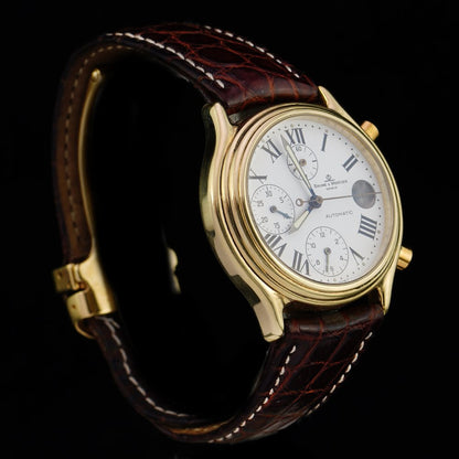 Vintage Baume and Mercier Baumatic 18ct Yellow Gold Chronograph Automatic Watch
