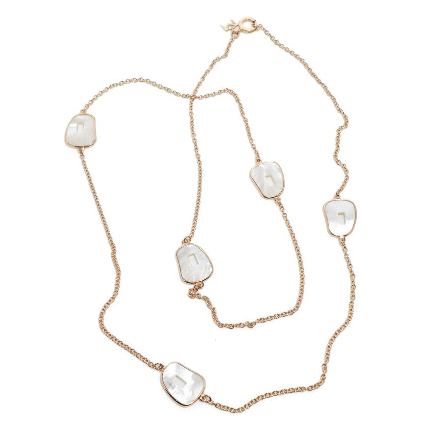 Mattioli 18ct Rose Gold and Mother Of Pearl Puzzle Chanel Necklace