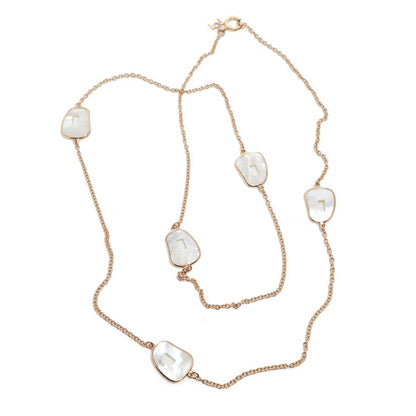 Mattioli 18ct Rose Gold and Mother Of Pearl Puzzle Chanel Necklace