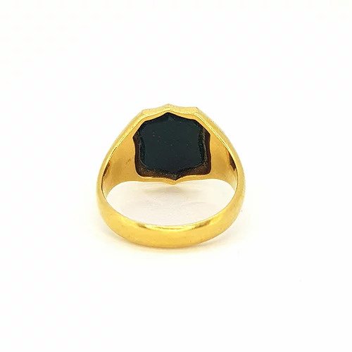 Vintage Bloodstone and 18ct Yellow Gold Signet Ring