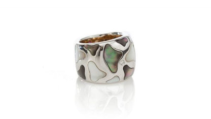 Roberto Coin Panda Diamond, Onyx, Mother of Pearl and 18ct Gold Ring