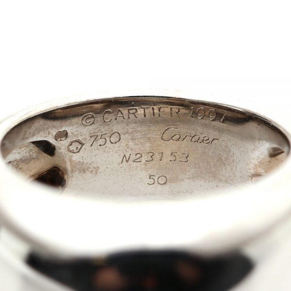 Cartier 18ct White Gold Dome Ring with Box, Circa 1997