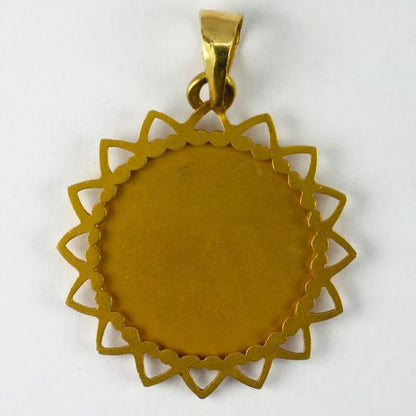 French Virgin Mary 18ct Gold Pendant by Dropsy